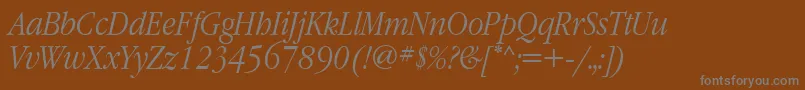 Шрифт Grn48C – серые шрифты на коричневом фоне
