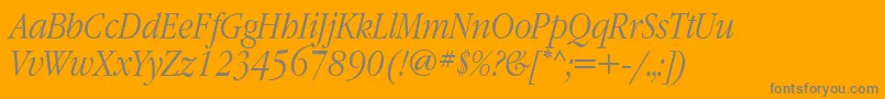 Grn48C Font – Gray Fonts on Orange Background