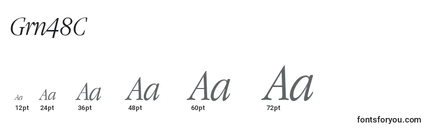 Grn48C Font Sizes