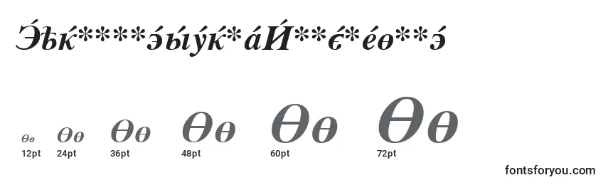 Größen der Schriftart CyrillicserifBolditalic