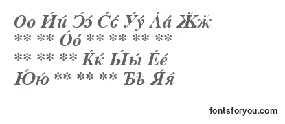 Überblick über die Schriftart CyrillicserifBolditalic
