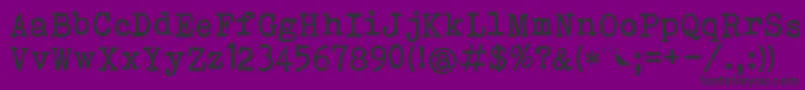 BohemianTypewriter Font – Black Fonts on Purple Background