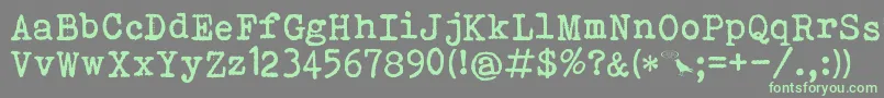 fuente BohemianTypewriter – Fuentes Verdes Sobre Fondo Gris