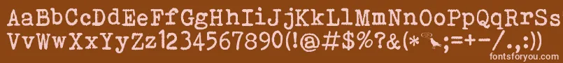 Шрифт BohemianTypewriter – розовые шрифты на коричневом фоне