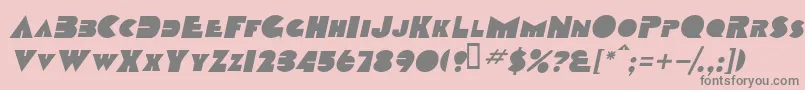 TobagoscapssskBolditalic Font – Gray Fonts on Pink Background