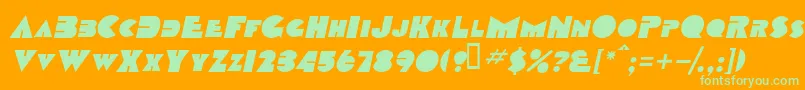 TobagoscapssskBolditalic Font – Green Fonts on Orange Background