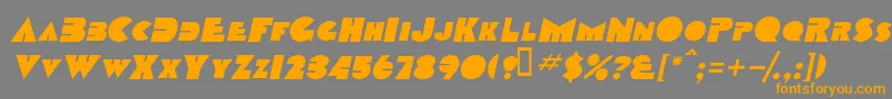 TobagoscapssskBolditalic Font – Orange Fonts on Gray Background