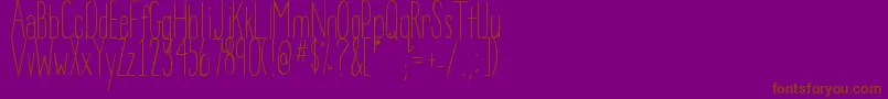 DjbBeanpole Font – Brown Fonts on Purple Background