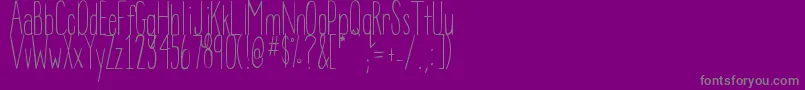 DjbBeanpole Font – Gray Fonts on Purple Background