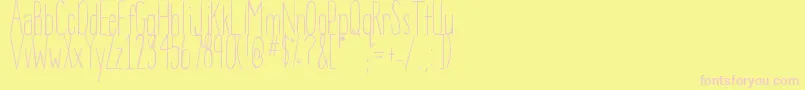 DjbBeanpole Font – Pink Fonts on Yellow Background