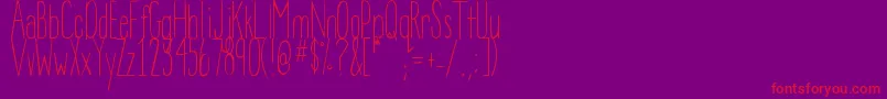 DjbBeanpole Font – Red Fonts on Purple Background