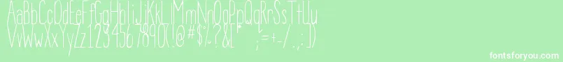 DjbBeanpole Font – White Fonts on Green Background