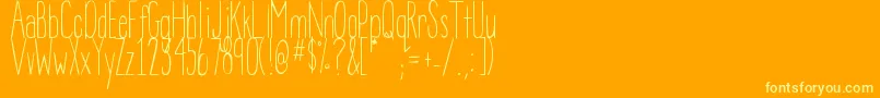 DjbBeanpole Font – Yellow Fonts on Orange Background