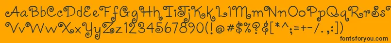 Coquettec Font – Black Fonts on Orange Background