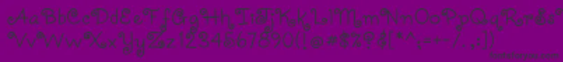 Coquettec Font – Black Fonts on Purple Background