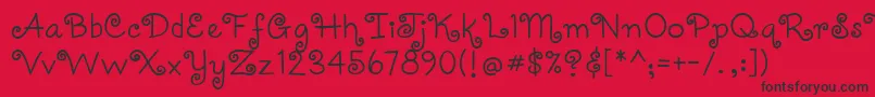 Coquettec Font – Black Fonts on Red Background