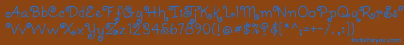 Coquettec Font – Blue Fonts on Brown Background