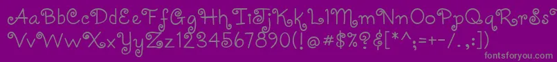 フォントCoquettec – 紫の背景に灰色の文字