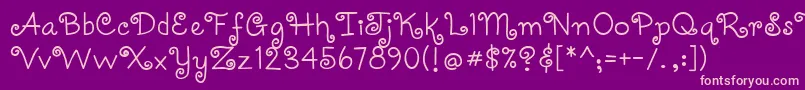 Coquettec Font – Pink Fonts on Purple Background