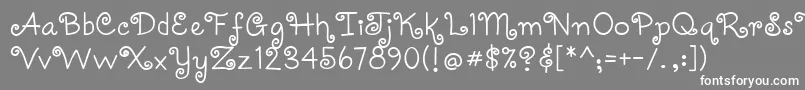 フォントCoquettec – 灰色の背景に白い文字