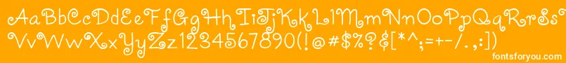 Coquettec Font – White Fonts on Orange Background