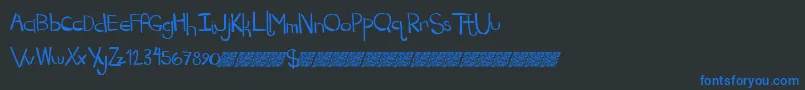 Dropkickmb Font – Blue Fonts on Black Background