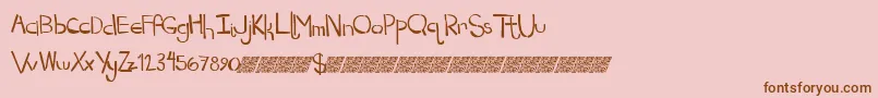 Dropkickmb Font – Brown Fonts on Pink Background
