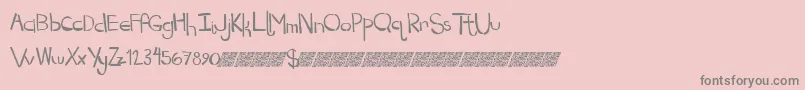 Dropkickmb Font – Gray Fonts on Pink Background