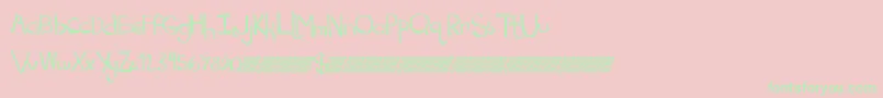 Dropkickmb Font – Green Fonts on Pink Background