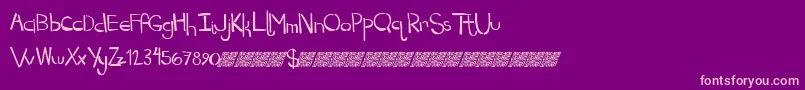 Dropkickmb Font – Pink Fonts on Purple Background