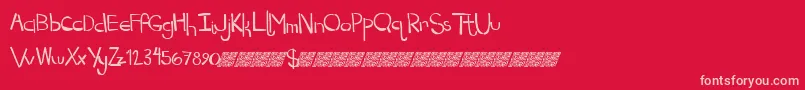 Dropkickmb Font – Pink Fonts on Red Background