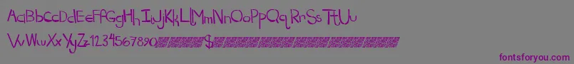 Dropkickmb Font – Purple Fonts on Gray Background