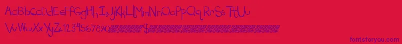 Dropkickmb Font – Purple Fonts on Red Background