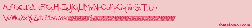Dropkickmb Font – Red Fonts on Pink Background