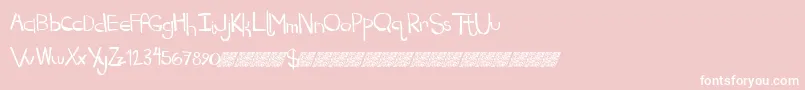 Dropkickmb Font – White Fonts on Pink Background