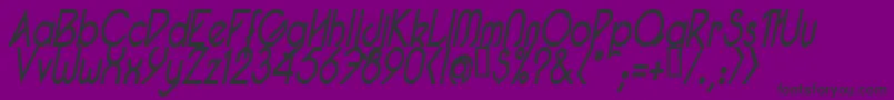PacotillNarrowReguarItal1 Font – Black Fonts on Purple Background