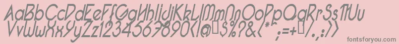 PacotillNarrowReguarItal1 Font – Gray Fonts on Pink Background