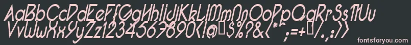 PacotillNarrowReguarItal1 Font – Pink Fonts on Black Background