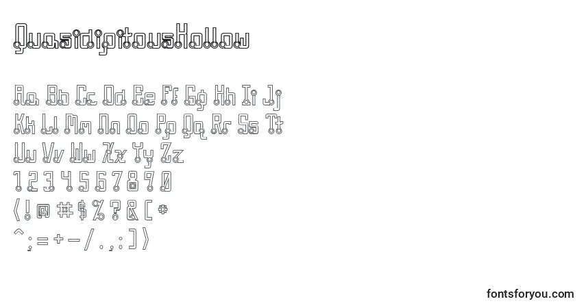QuasidipitousHollowフォント–アルファベット、数字、特殊文字