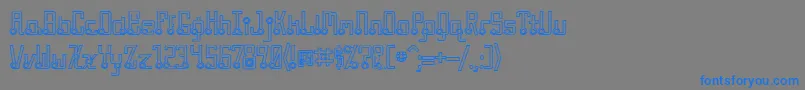 Шрифт QuasidipitousHollow – синие шрифты на сером фоне