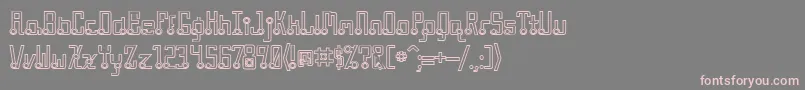 Шрифт QuasidipitousHollow – розовые шрифты на сером фоне