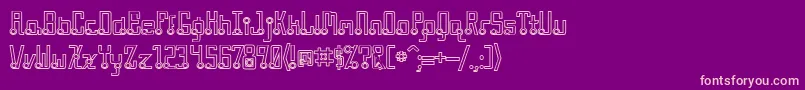 QuasidipitousHollow Font – Pink Fonts on Purple Background