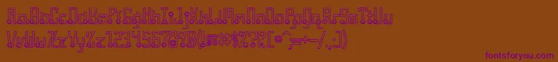 QuasidipitousHollow Font – Purple Fonts on Brown Background