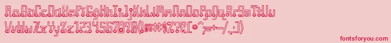 Шрифт QuasidipitousHollow – красные шрифты на розовом фоне