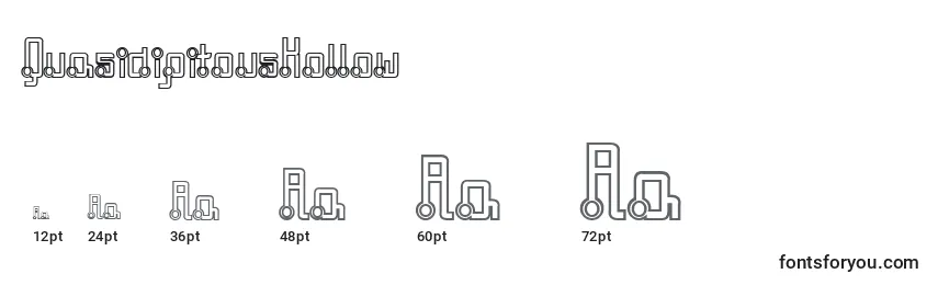 QuasidipitousHollow Font Sizes