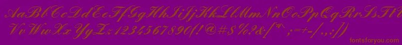 Englshb-Schriftart – Braune Schriften auf violettem Hintergrund