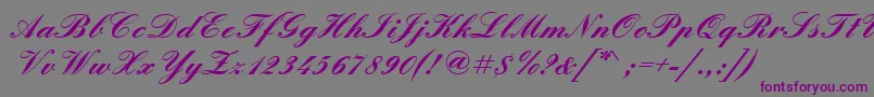 Englshb Font – Purple Fonts on Gray Background