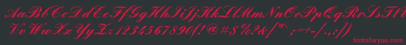 Englshb Font – Red Fonts on Black Background