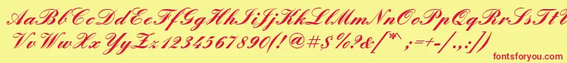 Englshb Font – Red Fonts on Yellow Background