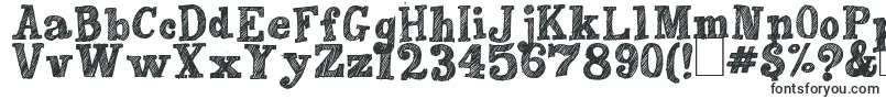 PeachesEnRegalia-fontti – täytetyt fontit